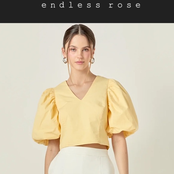 Endless Rose Tops - Endless Rose Women's puff sleeve shirt